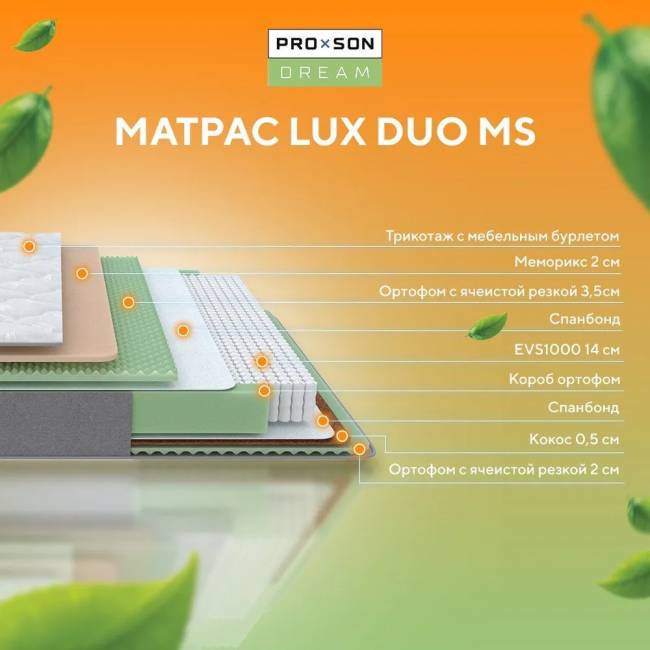 Матрас Lux Duo M/F ProSon