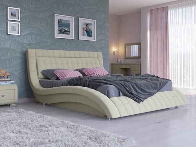 Кровать Атлантико с подъемным механизмом, цвет: Скотч Бежевый