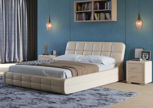 Кровать Corso 6, цвет: Бежевый перламутр